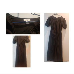 Topshop soft cotton black long dress
